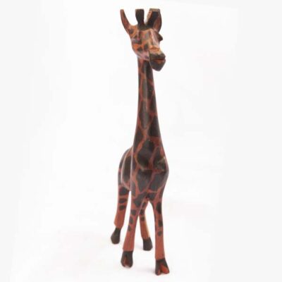 Small African Giraffe Statue, handcrafted with intricate details, perfect for decor or collections, available at Baobabmart.