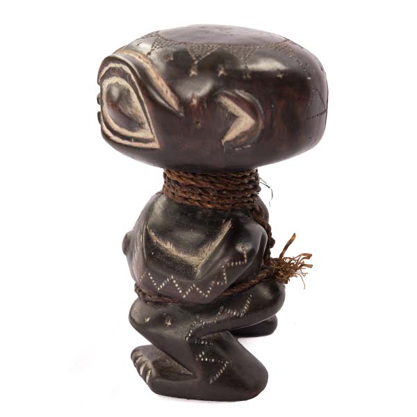 Small Pygmi figure 3 Wooden West African Tribe Pigmy Statue