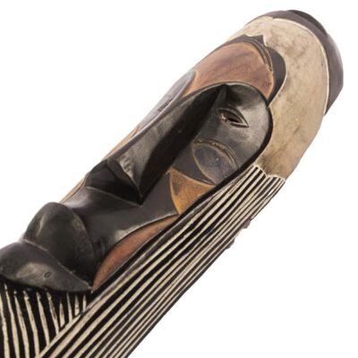 Carved African Fang Mask, authentic African decor piece with cultural design, available at Baobabmart.