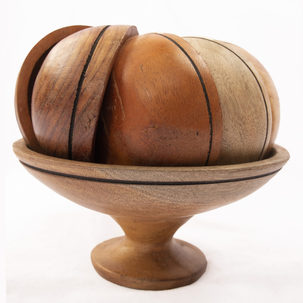 Wooden salad bowl set 3 African Wooden Salad Bowl Set with handcrafted utensils, perfect for serving and dining decor, available at Baobabmart.