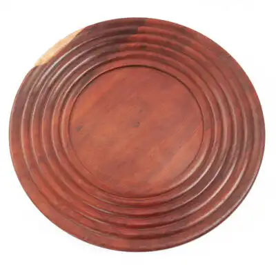 Vintage Wooden Handcrafted Under Plate, intricately designed and perfect for dining or decor, available at BaobabMart.