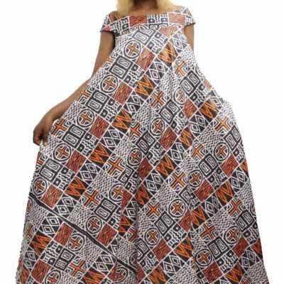 Robe longue décontractée africaine Kaba avec col bateau à vendre