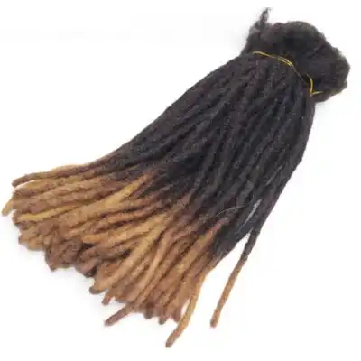 Black and Brown Dreadlocks Natural Hair Extensions, 10-inch and 12-inch lengths, available at BaobabMart.