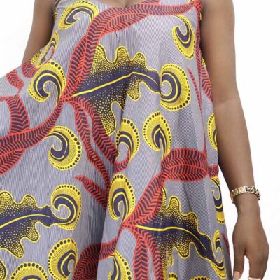 Long African Kaba Dress with Straps – elegant African attire, available at Baobabmart.