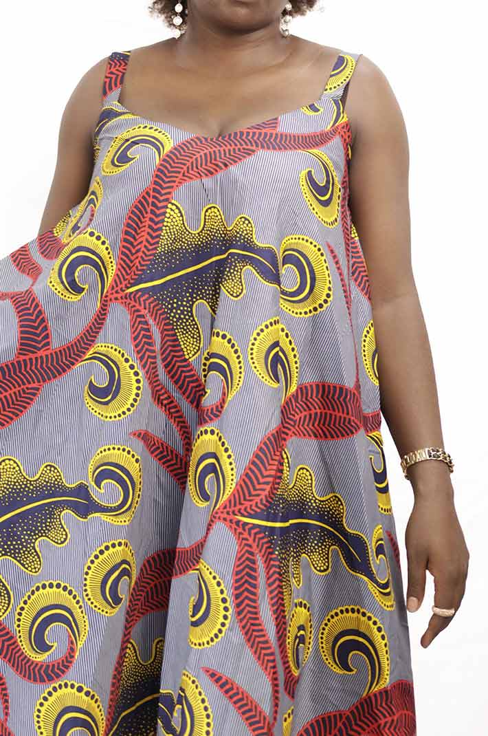 Long Dress with Straps 4 Long African Kaba Dress with Straps – elegant African attire, available at Baobabmart.