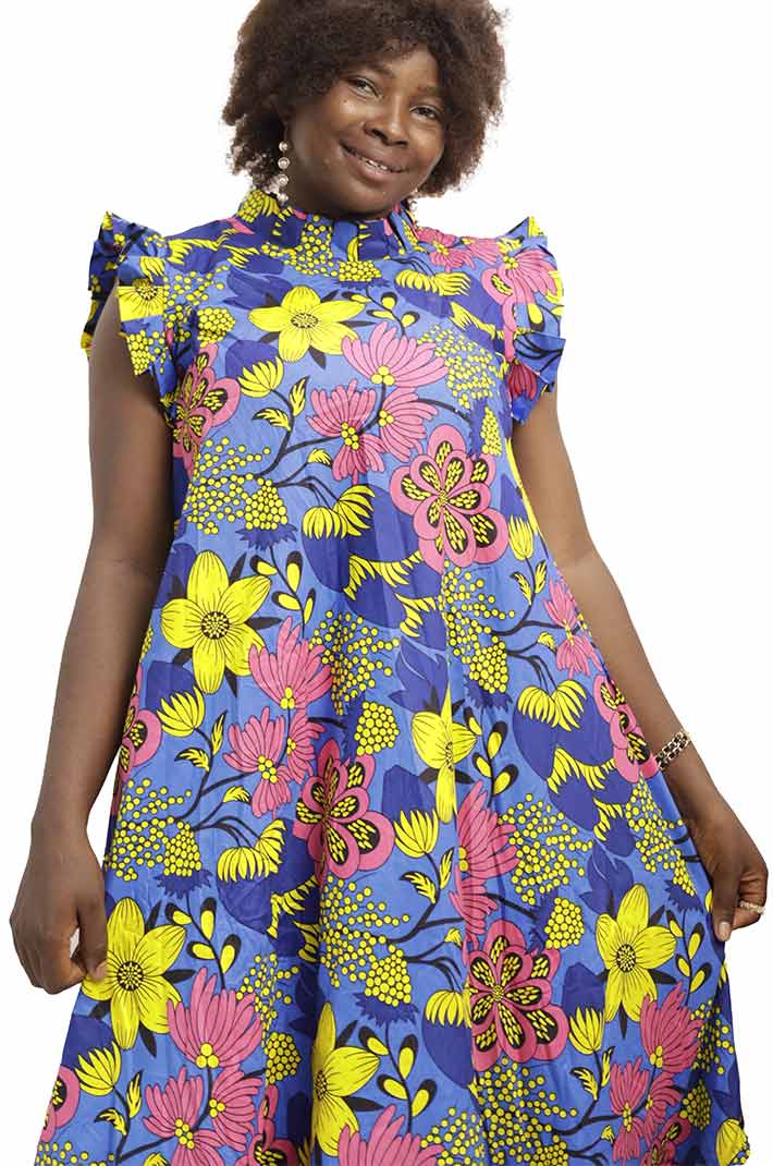 Long kaba dress with mao neckline 5 Long Kaba Dress with Mao Neckline, elegant African dress for formal and cultural events, available at BaobabMart.