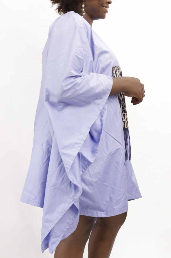 Buy African Mini Blue Kimono Dress Online XXS Women