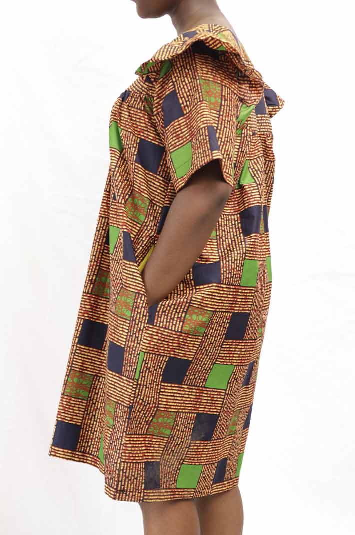 Mini kaba dress for girl child 2 African Kid Girl Mini Kaba Dress – vibrant and stylish kids’ African attire available at BaobabMart.