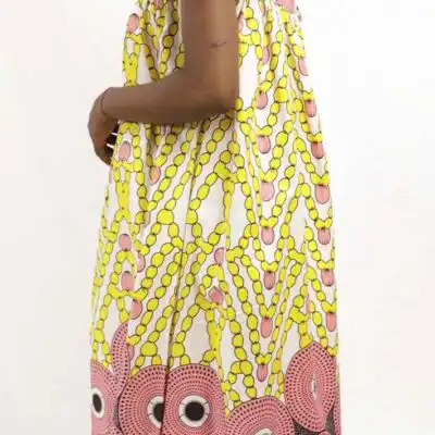 African Kaba Dress with Knots at Shoulders – Stylish and authentic African fashion, available at Baobabmart.