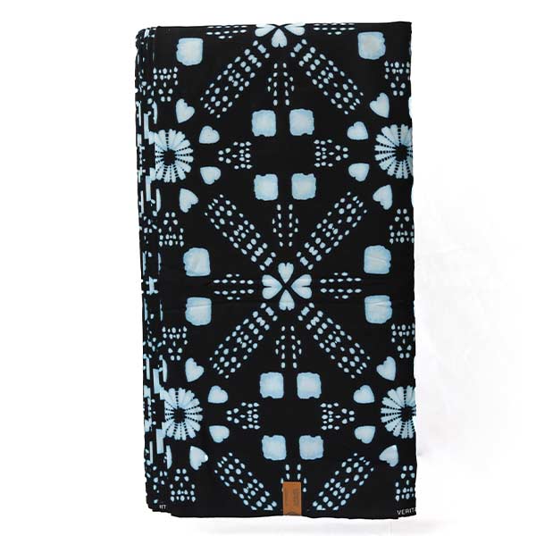 Black Hitarget fabric with printed flowers and hearts 6 Black Hitarget Fabric with Printed Flowers, perfect for clothing, accessories, and home decor, available at Baobabmart.