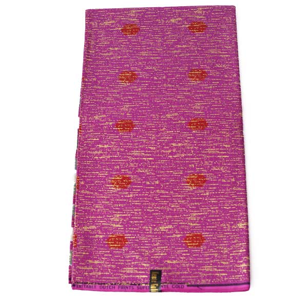 Dark pink Kente Gold wax fabric 4 African Dark Pink Kente Gold Wax Fabric, high-quality textile with bold Kente patterns, available at Baobabmart.