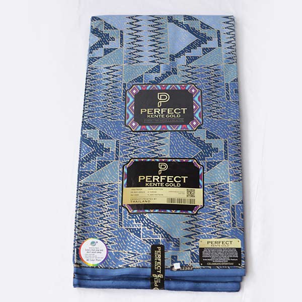 Buy 2-tone Kente Gold Blue Wax Fabric – vibrant African 1 Buy 2-tone Kente Gold Blue Wax Fabric – vibrant African
