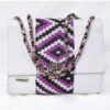 Multicolored Handmade Woven Fabric Handbag