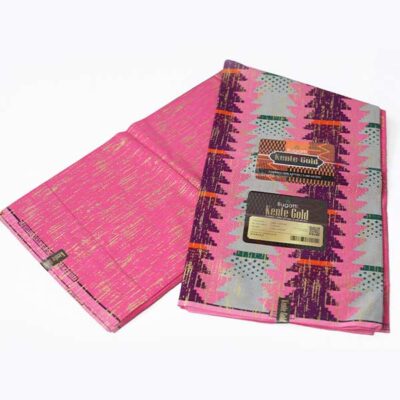 African Pink Kente Wax Fabric for Sale at Baobabmart