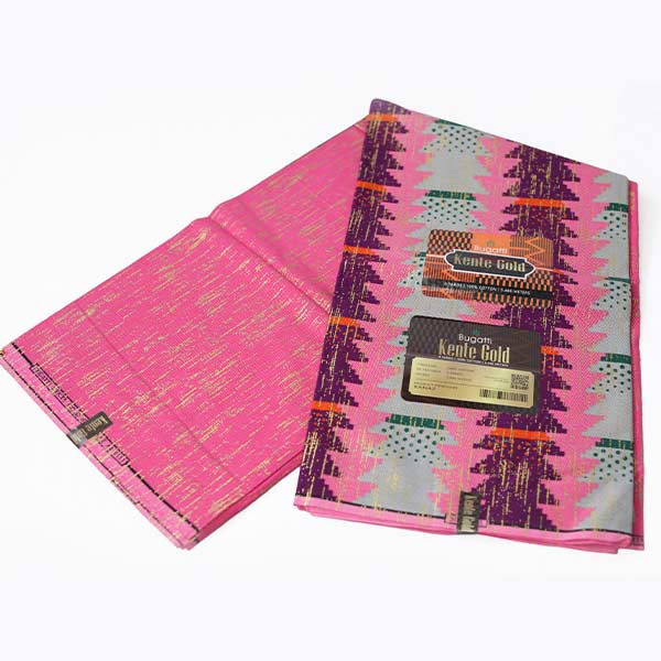 African Pink Kente Wax Fabric for Sale at Baobabmart 2 African Pink Kente Wax Fabric for Sale at Baobabmart
