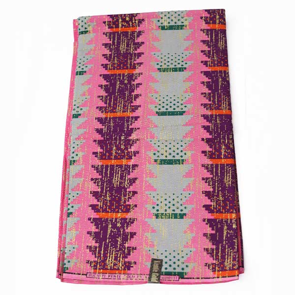 African Pink Kente Wax Fabric for Sale at Baobabmart 3 African Pink Kente Wax Fabric for Sale at Baobabmart