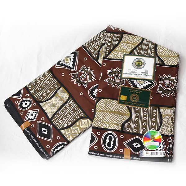 Fabric with Black Ox-Blood and White African Prints – bold, stylish fabric available at BaobabMart.