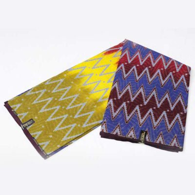 Kente Gold Multicolor Gradient Wax Fabric – vibrant African-inspired fabric at BaobabMart.