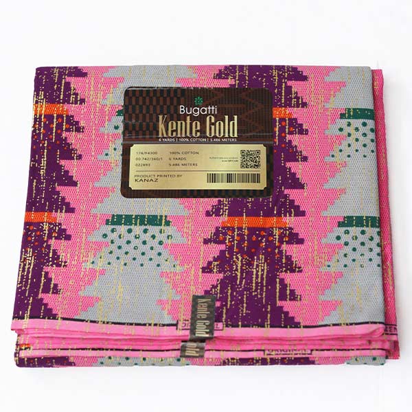 African Pink Kente Wax Fabric for Sale at Baobabmart 4 African Pink Kente Wax Fabric for Sale at Baobabmart