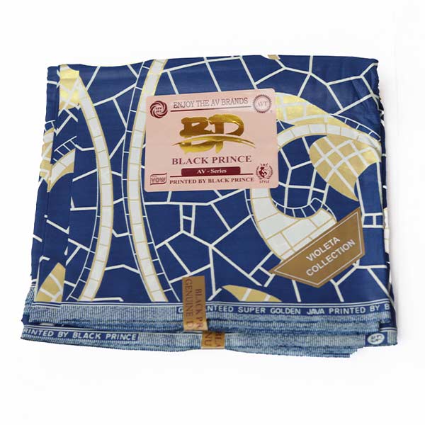 African Blue and Gold Black Prince Fabric for Sale at Baobabmart 4 African Blue and Gold Black Prince Fabric for Sale at Baobabmart