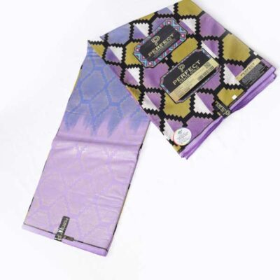 Toned Purple Wax Kente Gold Fabric for Sale with gold prints at Baobabmart
