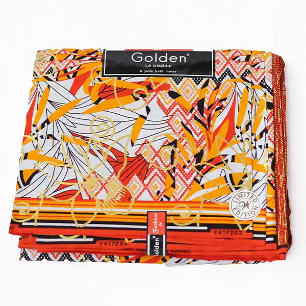 Fashion de Golden Orange Fabric with Prints 4 Fashion de Golden Orange Fabric with Prints