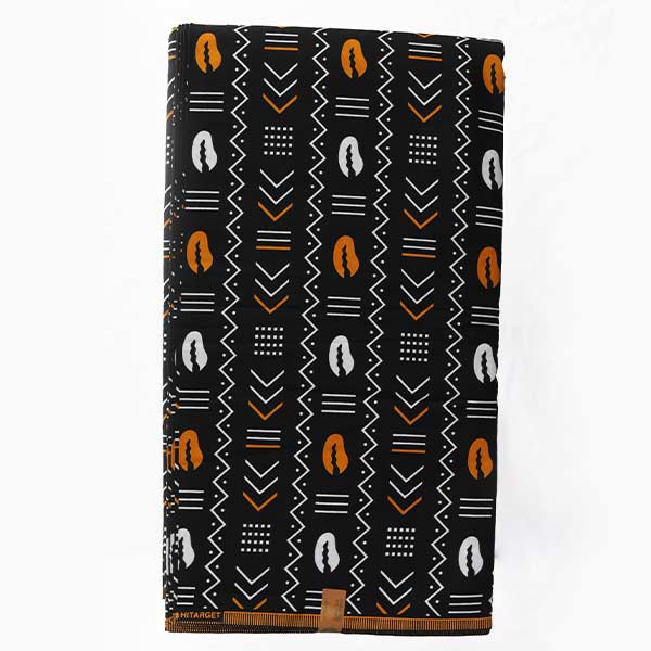 Hitarget Fabric Printed with Geometric Shapes and Cowries – bold, stylish fabric available at BaobabMart. 5 Hitarget Fabric Printed with Geometric Shapes and Cowries – bold, stylish fabric available at BaobabMart.