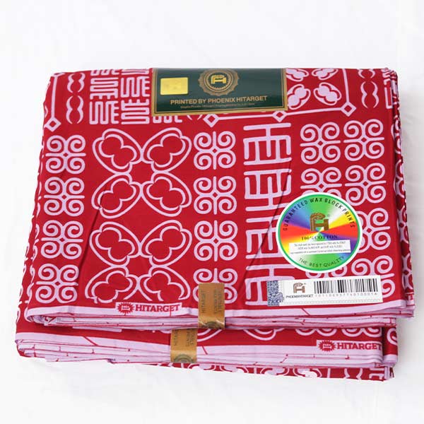 Red Hitarget Fabric with White Motifs – vibrant African-inspired fabric at BaobabMart. 5 Red Hitarget Fabric with White Motifs – vibrant African-inspired fabric at BaobabMart.