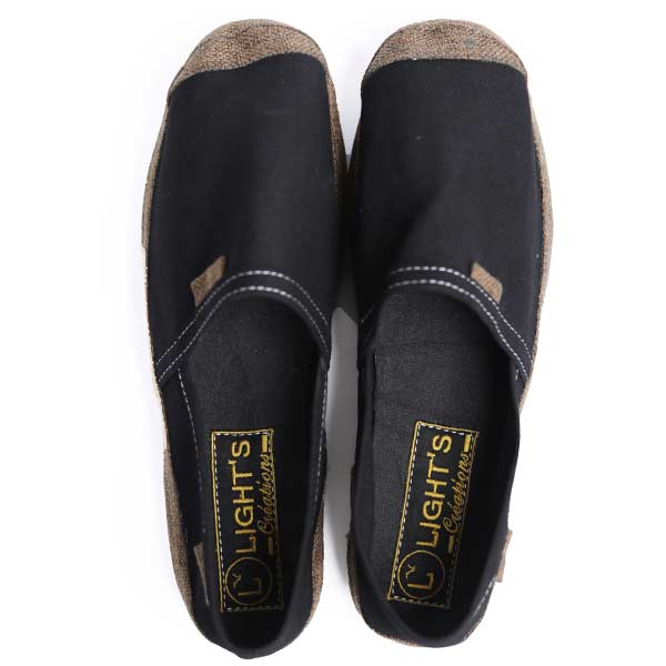 Scarpe espadrillas in stile afro nere e marroni leggere