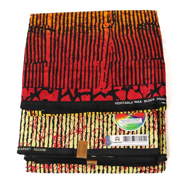 Vải Hitarget màu vàng có sọc đen và đỏ – loại vải đậm, thời trang có sẵn tại BaobabMart. 6 Vải Hitarget màu vàng có sọc đen và đỏ – loại vải đậm, thời trang có bán tại BaobabMart.