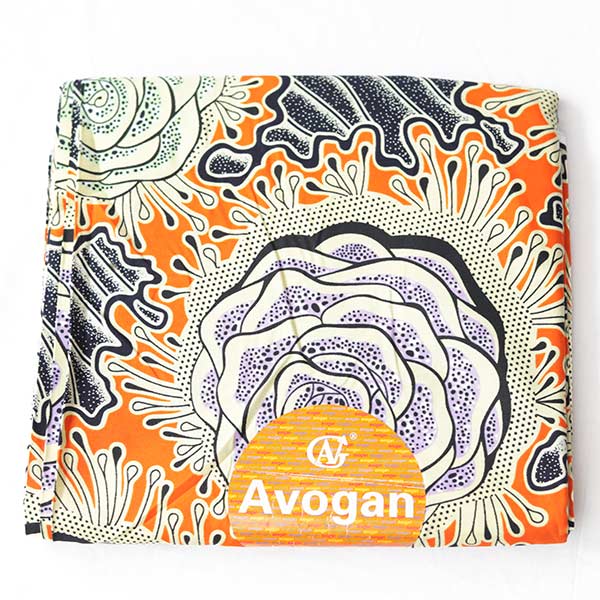 Avogan Fabric with Printed Roses for Sale – elegant floral fabric at BaobabMart.