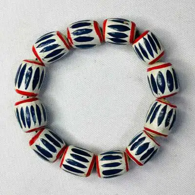 Bamileke Traditional Chevron Beads Bracelets for Sale – unique African-inspired jewelry at BaobabMart.