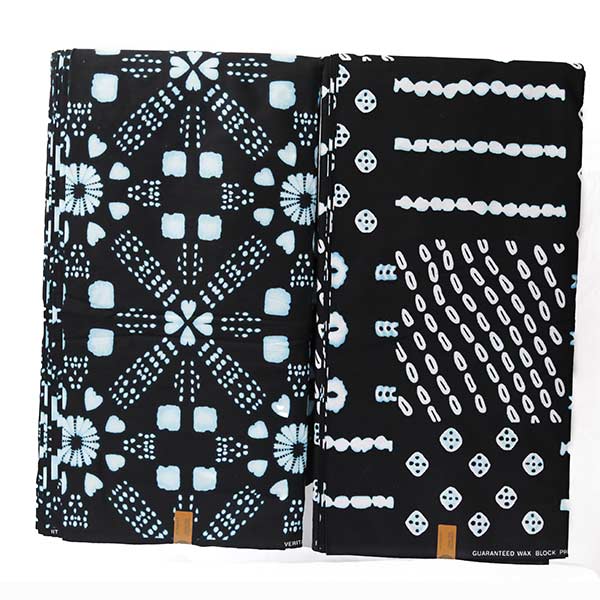 Black Hitarget fabric with printed dice and circles 7 Black Hitarget Fabric with Printed Dice and Circles – bold, stylish fabric available at BaobabMart.