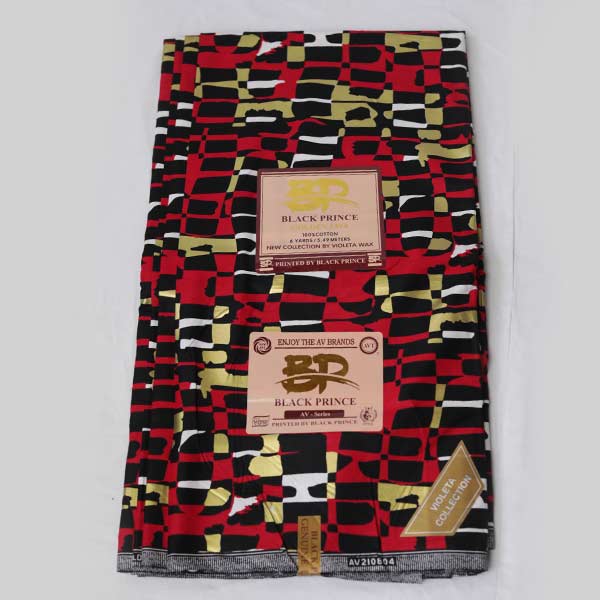 Black Prince Fabric with Multi-colored prints 1 Black Prince Fabric with Multi-colored Prints for Sale at Baobabmart