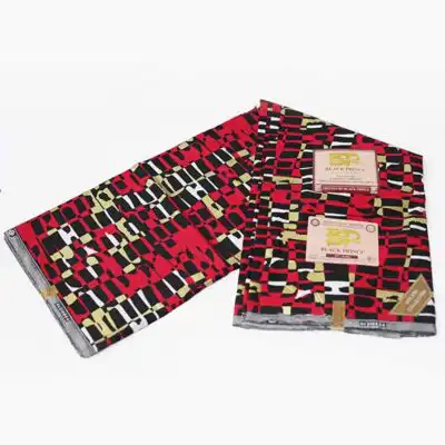 Black Prince Fabric with Multi-colored Prints for Sale at Baobabmart