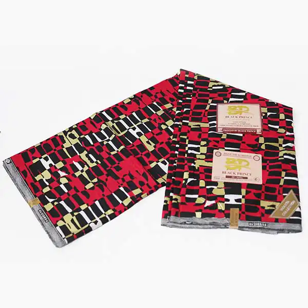 Black Prince Fabric with Multi-colored Prints for Sale at Baobabmart