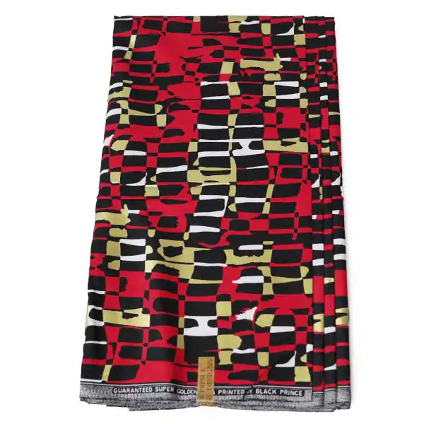 Black Prince Fabric with Multi-colored Prints for Sale at Baobabmart