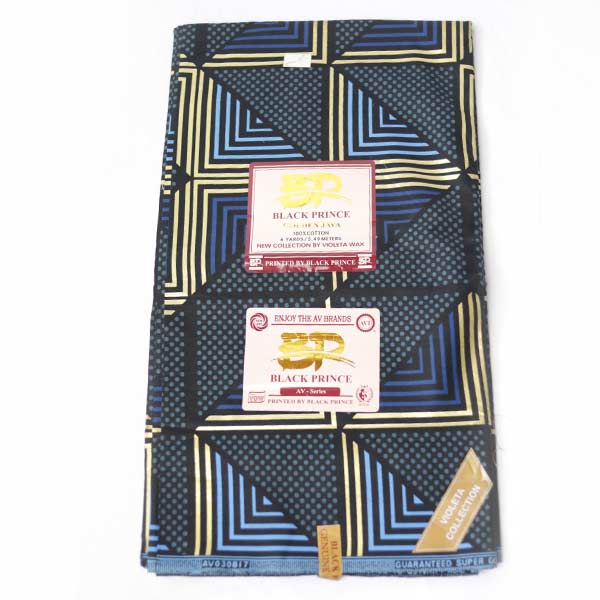 Black Prince Fabric with Triangular Patterns 1