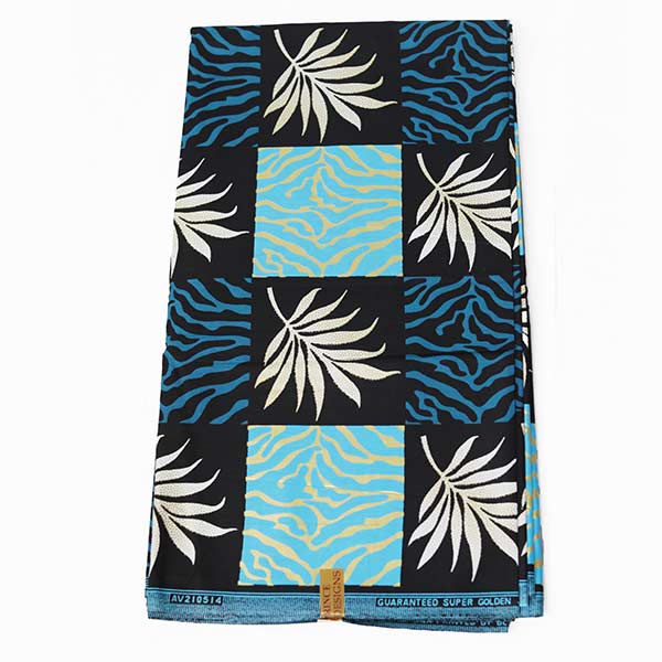 Black Prince Fabric with multi-ptints Squares 3 Close-up of Black Prince Fabric with Multi-Prints Squares for Sale showing squares