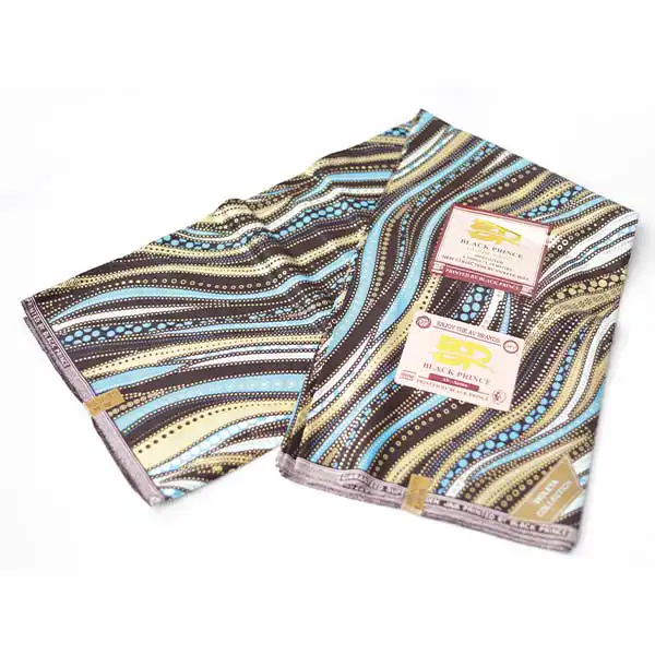 Tissu uniforme multicolore Black Prince à vendre avec des imprimés wax chez Baobabmart