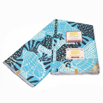 Black and Light Blue Black Prince for Sale with wax prints at Baobabmart