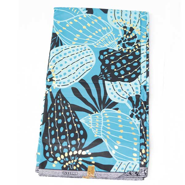 Black and Light Blue Black prince 3 Black and Light Blue Black Prince for Sale with wax prints at Baobabmart