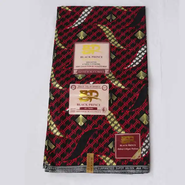 Tissu Prince Noir Uniforme Noir et Rouge en vente chez Baobabmart