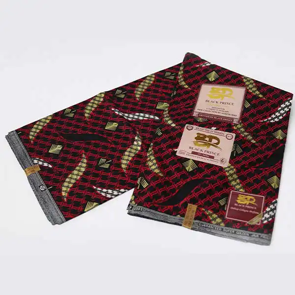 Tissu Prince Noir Uniforme Noir et Rouge en vente chez Baobabmart