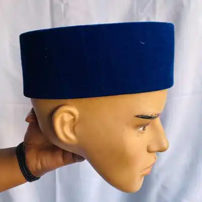 African Velo Blue Fabric Cap for Men – bold, stylish cap with African-inspired patterns available at BaobabMart.