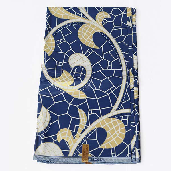 Blue and Gold Black Prince Fabric 3 African Blue and Gold Black Prince Fabric for Sale at Baobabmart