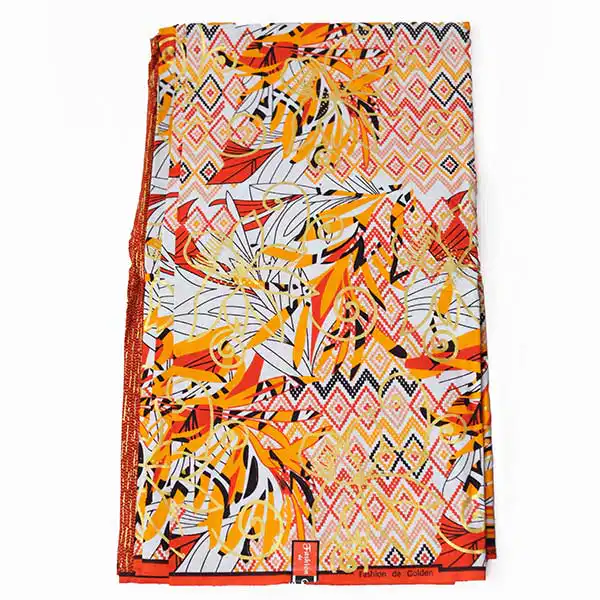 Tissu Fashion de Golden Orange avec imprimés