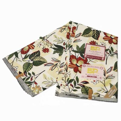 Close-up of Floral Black Prince Fabric from Violeta Collection for Sale showing florals