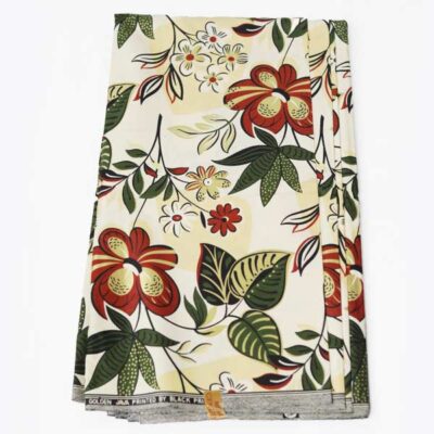 Close-up of Floral Black Prince Fabric from Violeta Collection for Sale showing florals