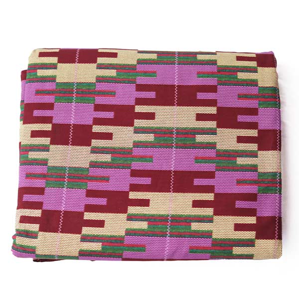 Ghanaian Kente-inspired Hitarget fabric 1 Ghanaian Kente-inspired Hitarget Fabric – vibrant African-inspired fabric at BaobabMart.